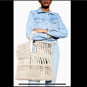 🚨Topshop Shake Woven Rope Tote Bag🚨